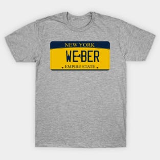 New York Weber vanity license plate T-Shirt